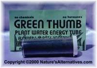 positive energy green thumb tube, structure water